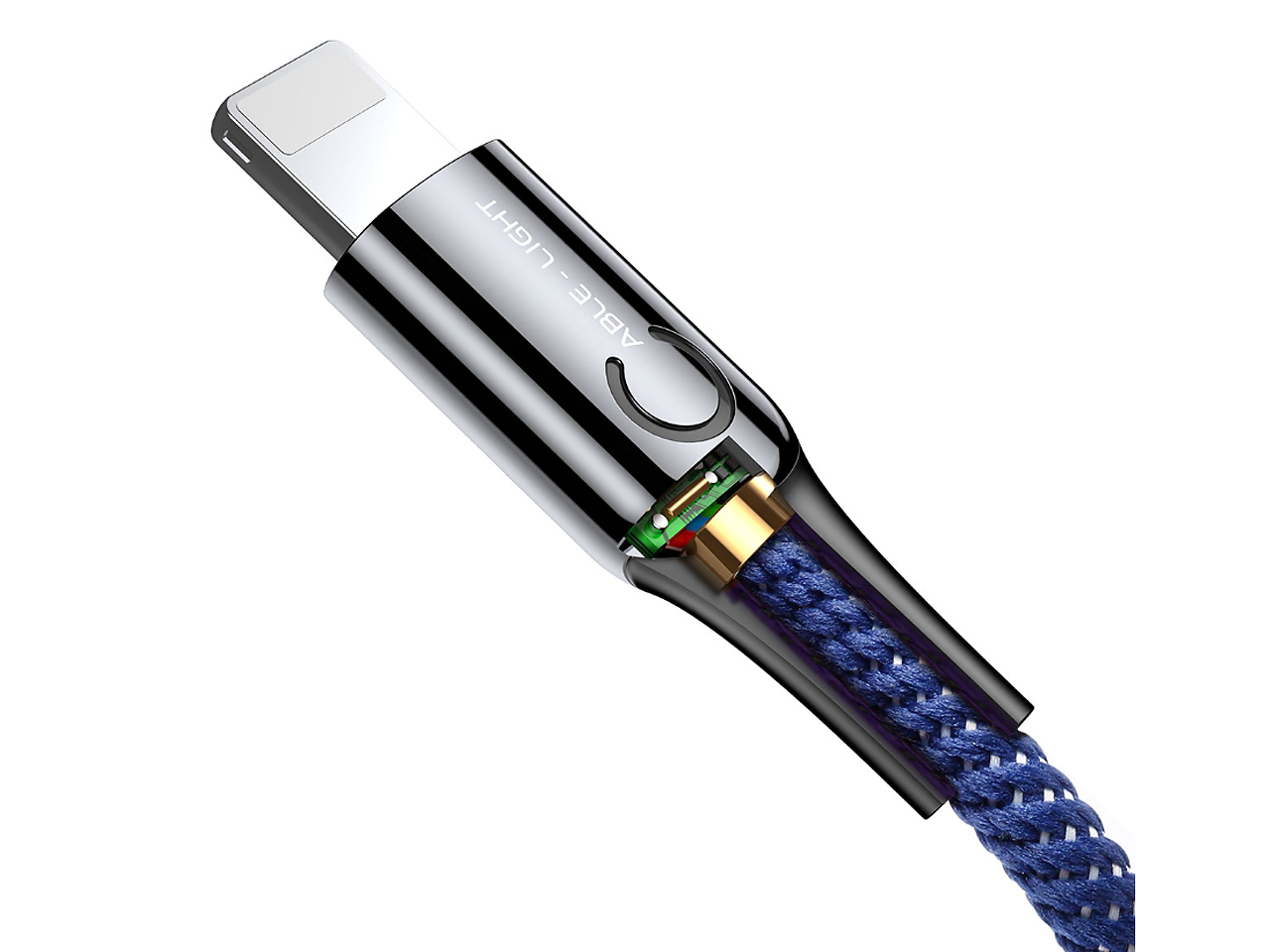 Kabel Lightning BASEUS MFI LED iPhone X 8 7 6 5 SE NIEBIESKI